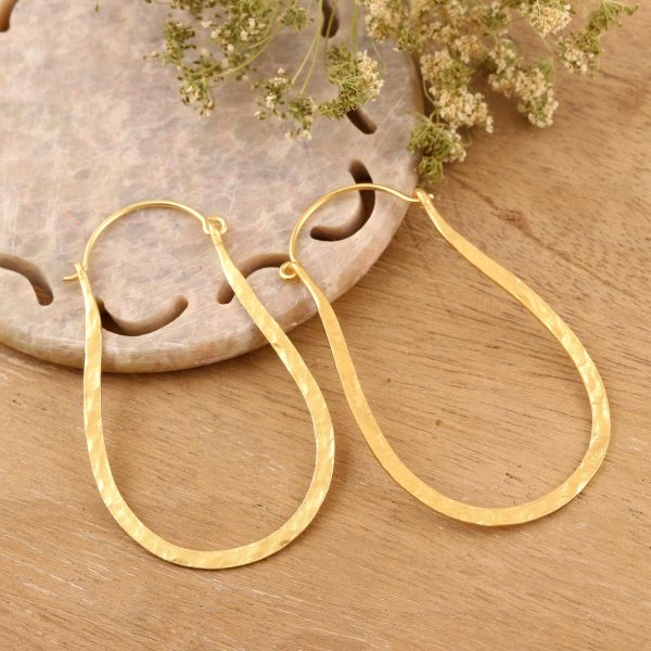 Mystic Loops 22k Gold Plated Sterling Silver Hoop Earrings from India Online Sale