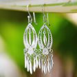 Shining Spears Silver Chandelier Earrings on Sale