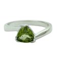 Sterling Silver & Peridot Solitaire Ring Cheap