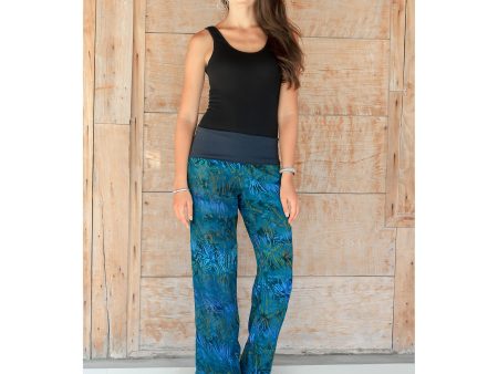 Kenanga Blue & Green Batik Pants For Sale