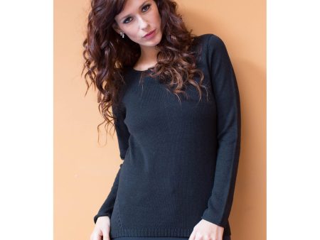 Puno Black Cotton & Alpaca Sweater For Sale