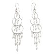 Moonlit Orbs Silver Pearl Chandelier Earrings Online Hot Sale