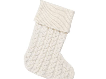 Creme Cable Knit Stocking Hot on Sale