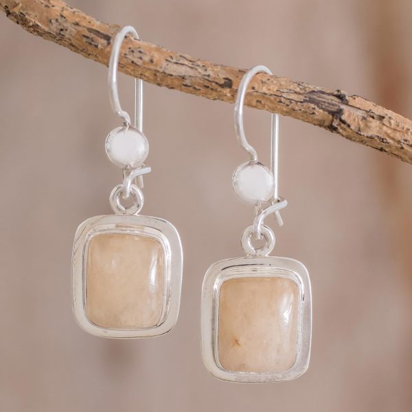 Maya Sunbeam Quartz & Silver Dangle Earrings Online