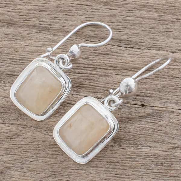 Maya Sunbeam Quartz & Silver Dangle Earrings Online