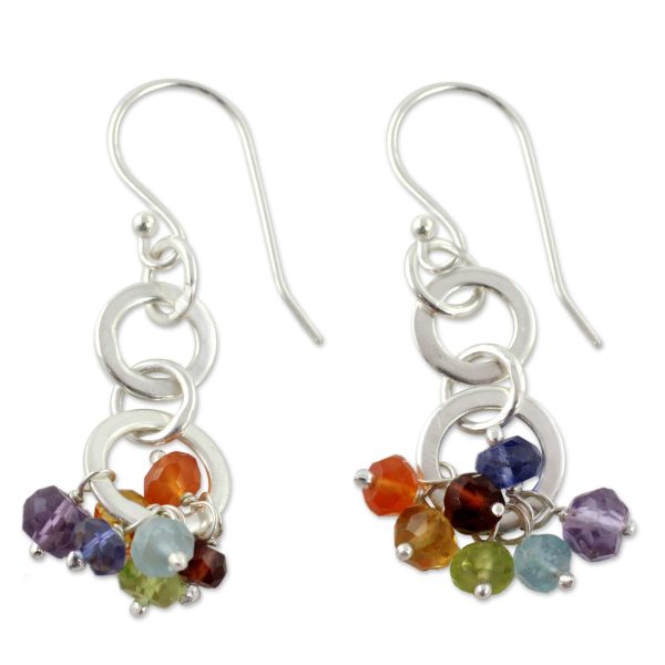 Radiance Multi-Gem Sterling Silver Earrings Hot on Sale