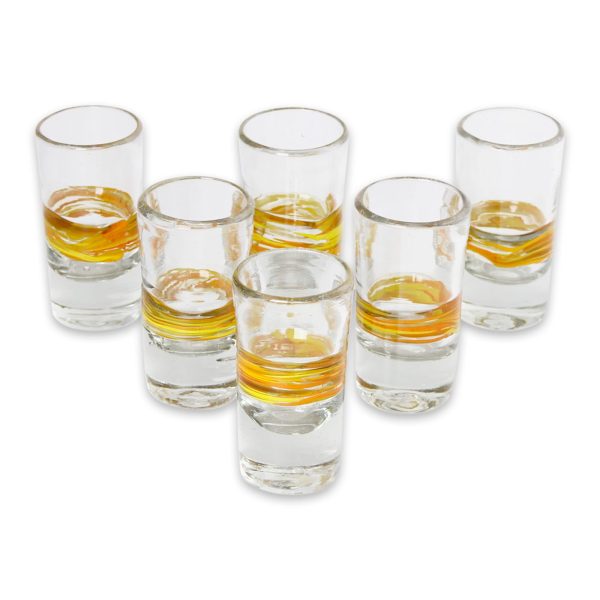 Ribbon Of Sunshine Shot Glasses Set of 6 Supply