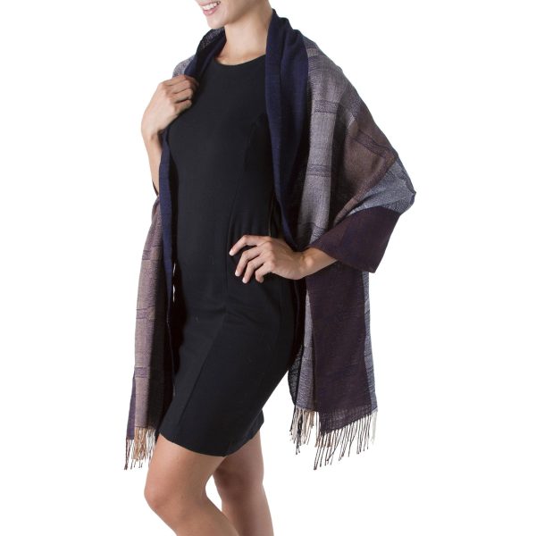 Nazca Night Alpaca Shawl Hot on Sale