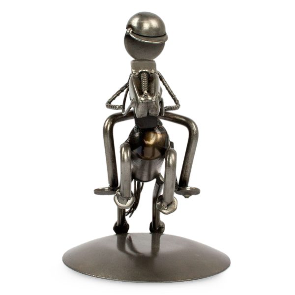 Rustic Jockey Metal Sculpture Discount