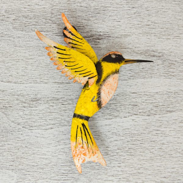 Little Yellow Hummingbird Iron Wall Mural Online Hot Sale