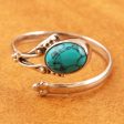 Wrapped in Turquoise Hand Crafted Sterling Silver Wrap Ring from India Online Sale